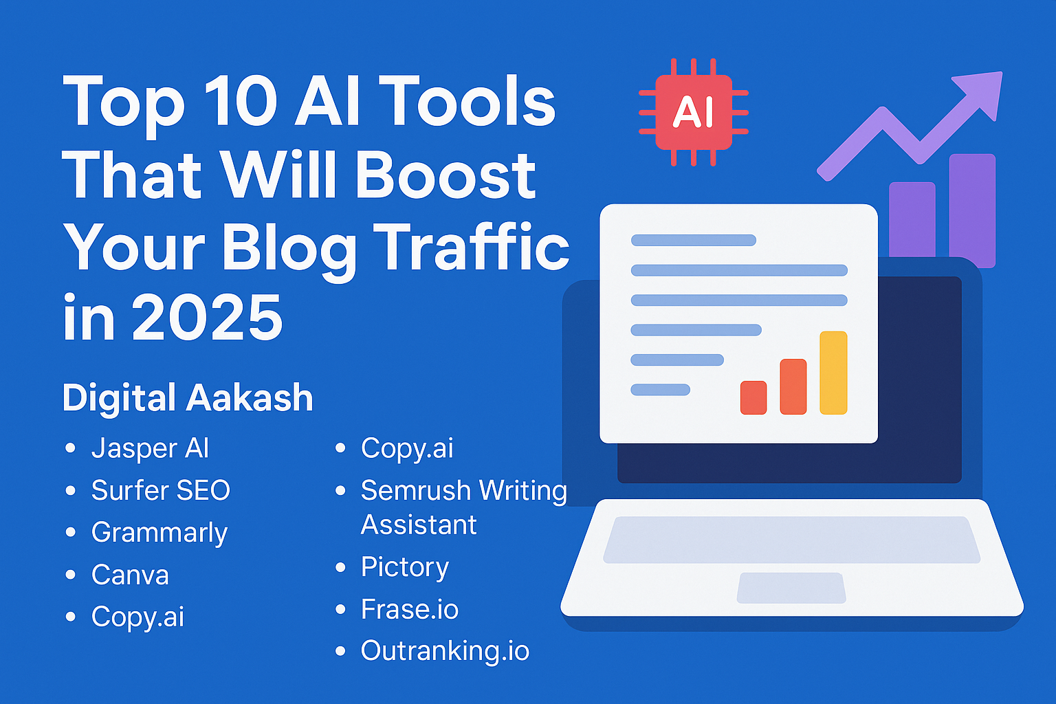 Top 10 AI Tools That Will Boost Your Blog Traffic in 2025